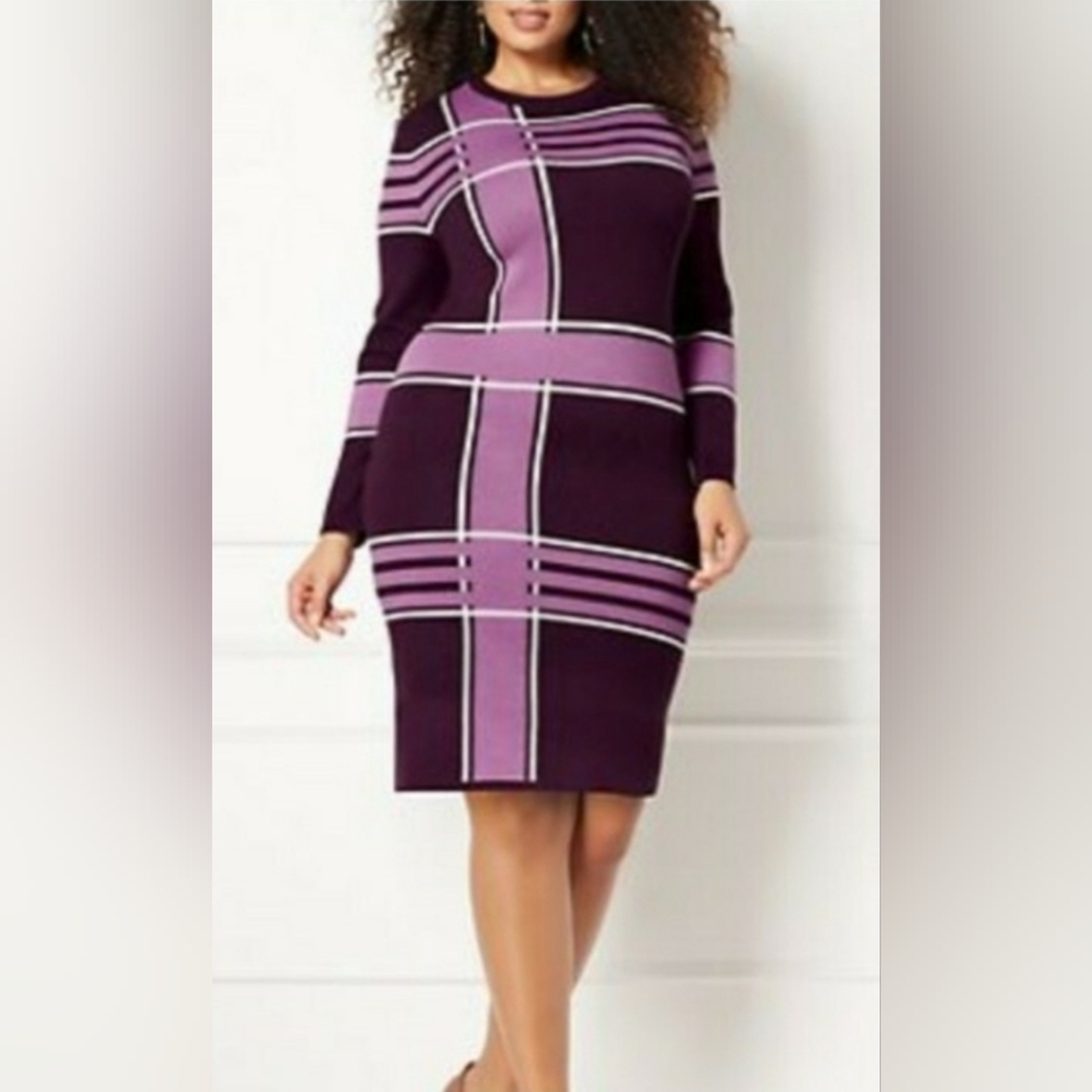 Eva Mendez Blue Knit Dress